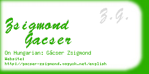 zsigmond gacser business card