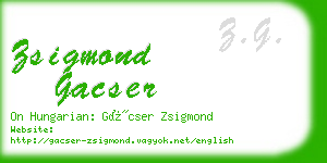 zsigmond gacser business card